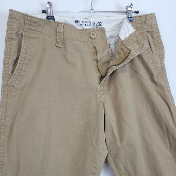 Old Navy Broken-In Khakis Men 34 X 29 (32) Straight Tan Chino Everyday Pants - Picture 8 of 11